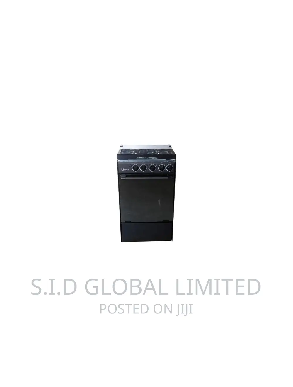 Midea 4 Burner Gas Cooker Black Mirror Grill