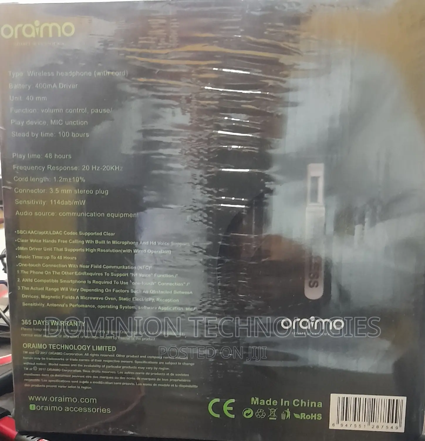 Oraimo or-24 Bluetooth Wireless Headset Youth Bud