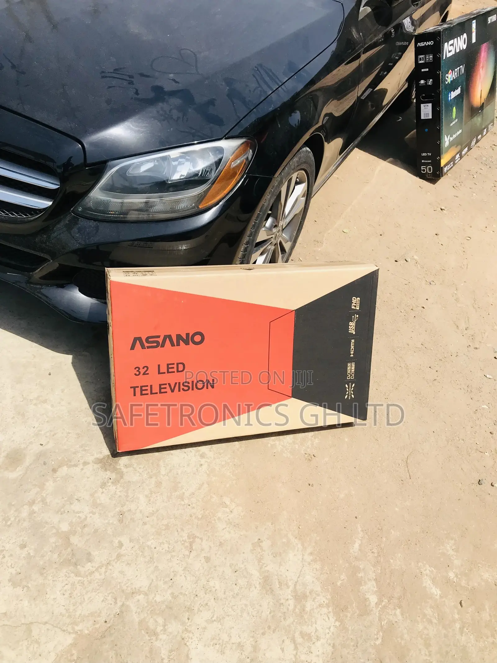 Glossy Black Electric Asano 32 Inches Smart Tv