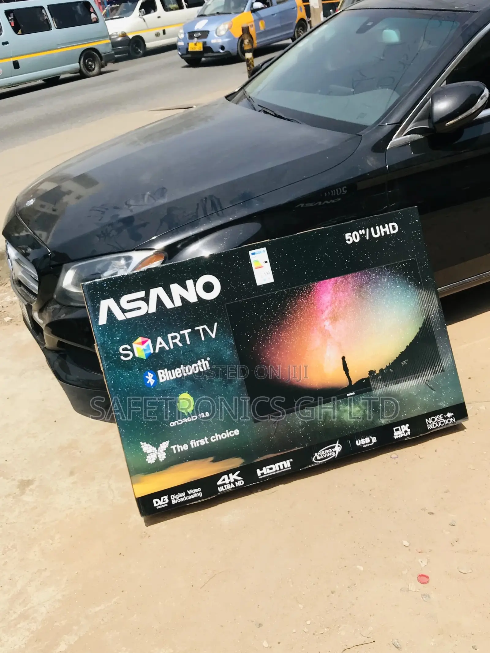 Led Glossy Asano Black Electric Smart UHD 50 Inches Tv