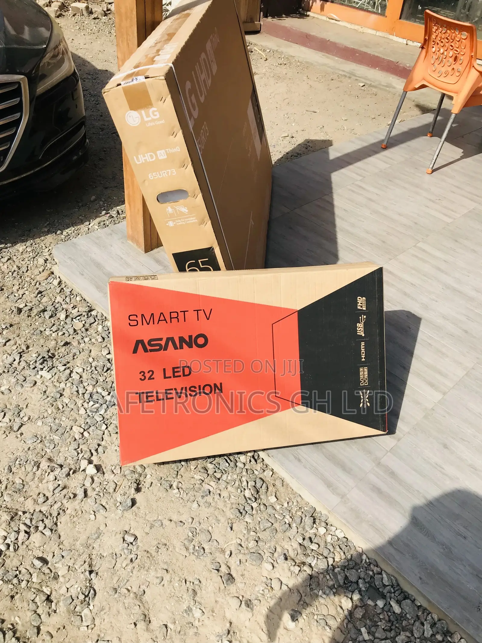 Glossy Black Asano Electric Smart 32 Inches Led Tv