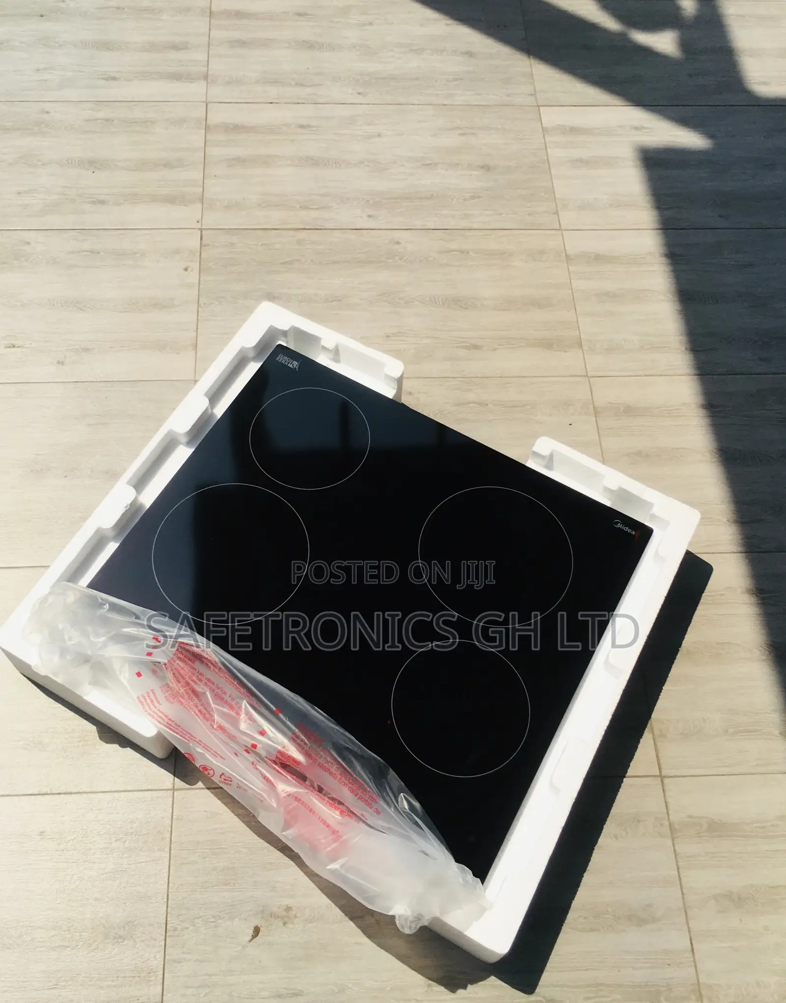 Electric Lasting Midea 4 Hobs Cooker Glass Black