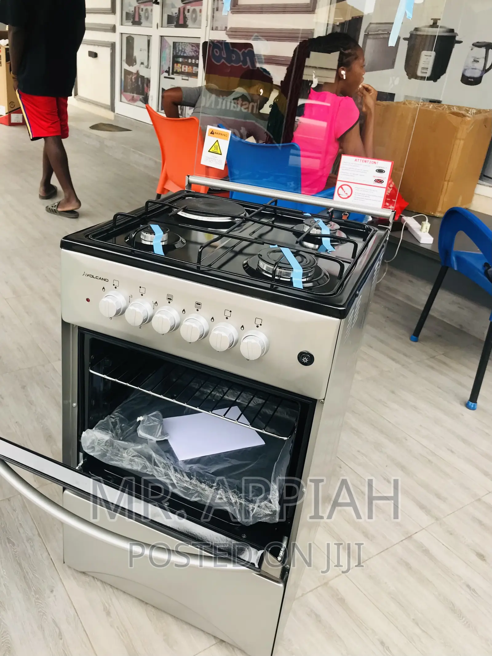 Authentic Volcano 50x50(Gray)2 Electric + 2 Gas Burner.
