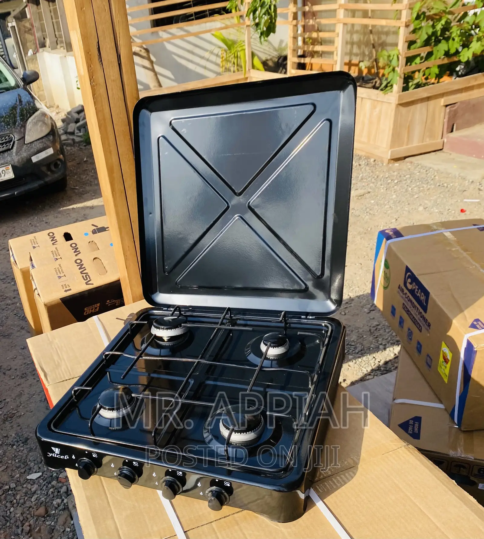 Long Lasting Yecul 4 Gas Table Top Burner(Black).