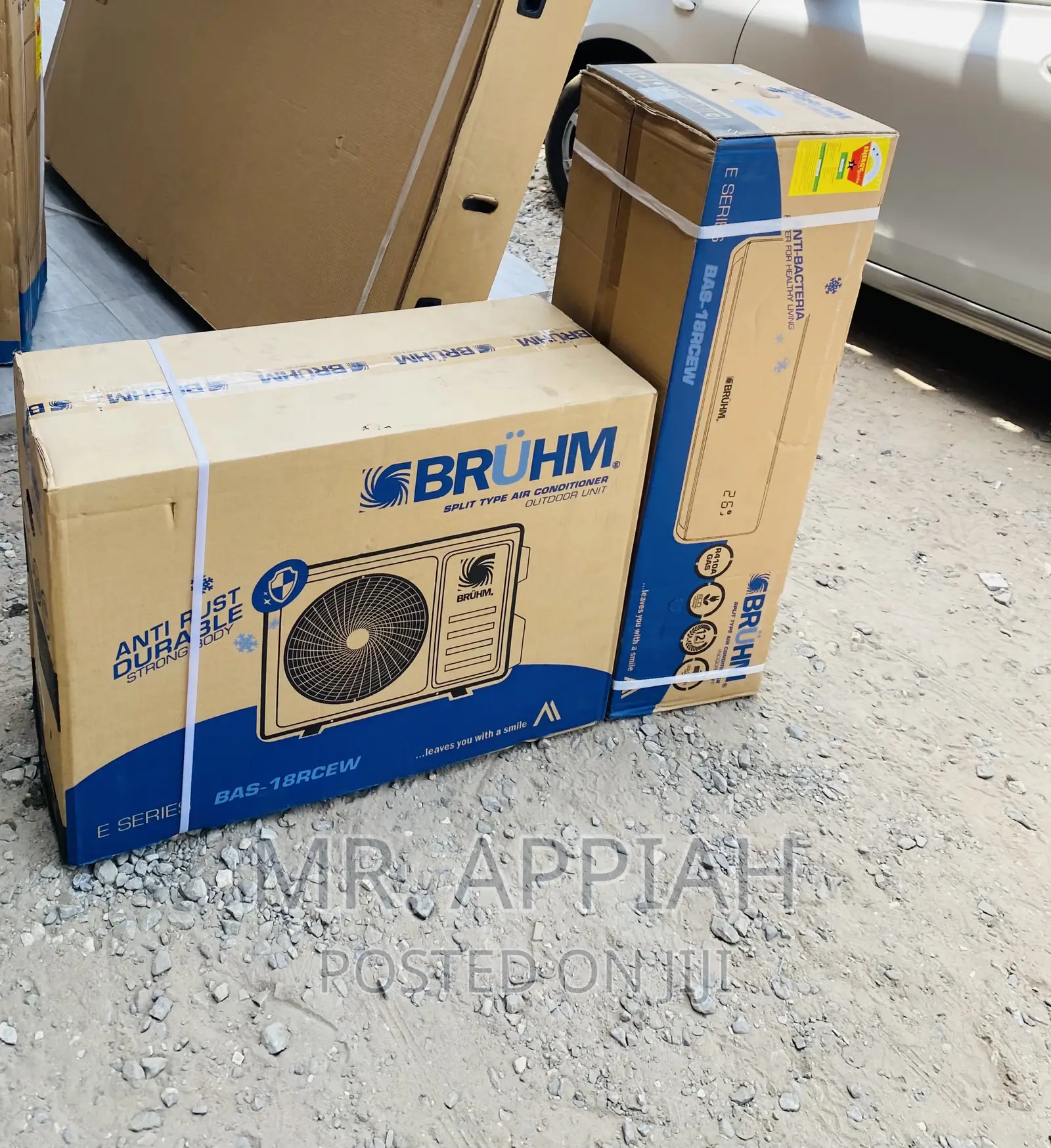 Stainless Steel Bruhm 2.5hp Split Type Inverter Ac(White).
