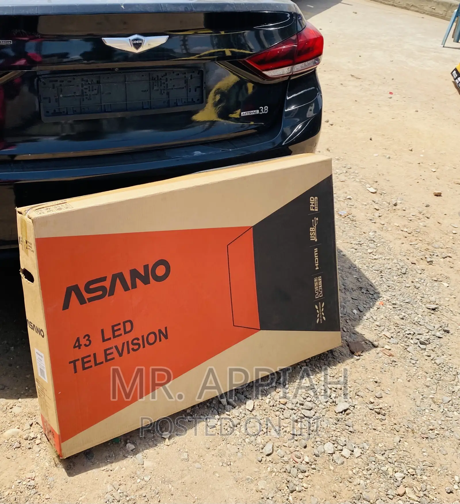 Energy Saving Asano 43” Digital Satellite Electric Tv,Black