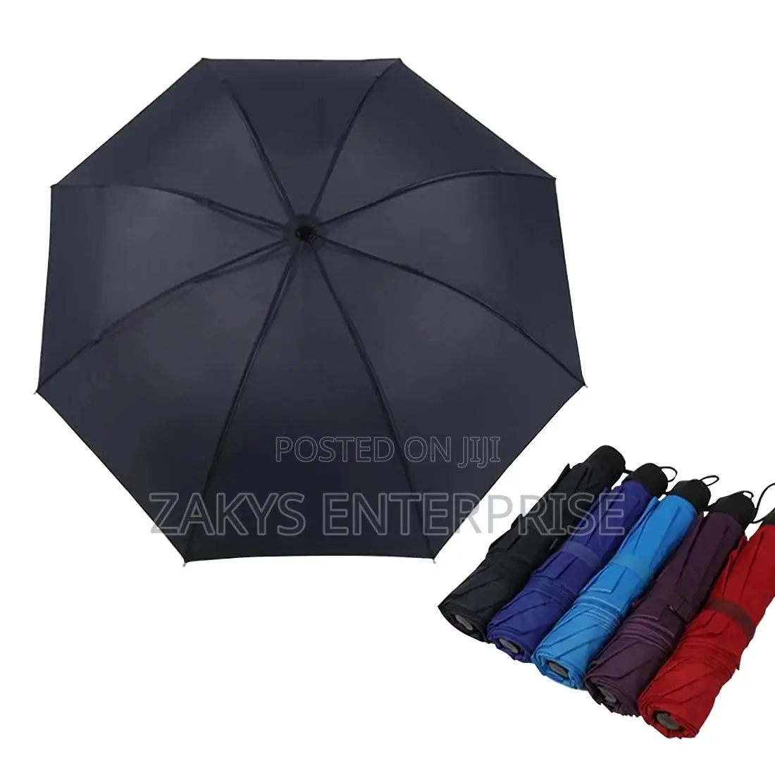 Plain Black Umbrellas