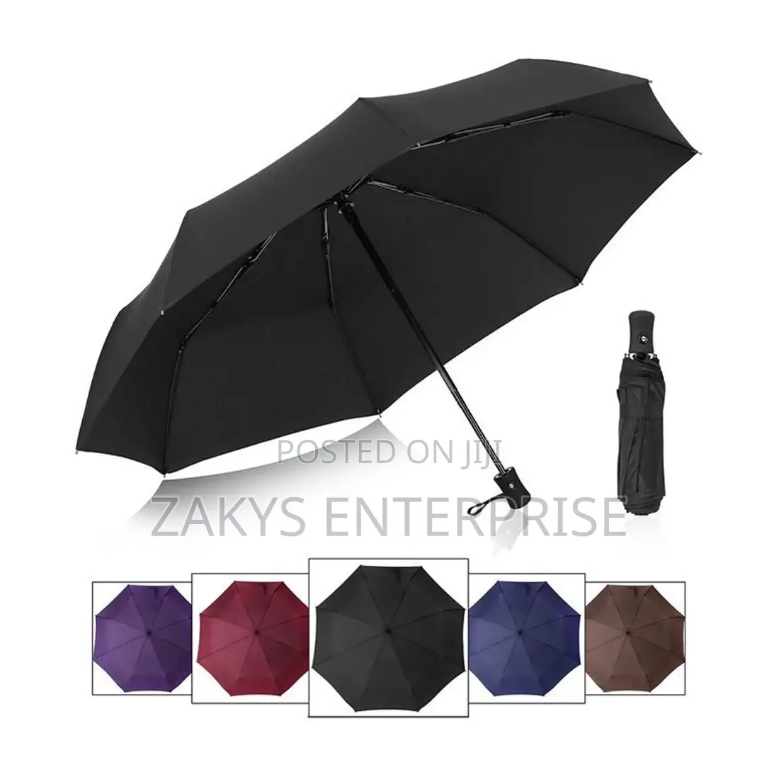 Plain Black Umbrellas