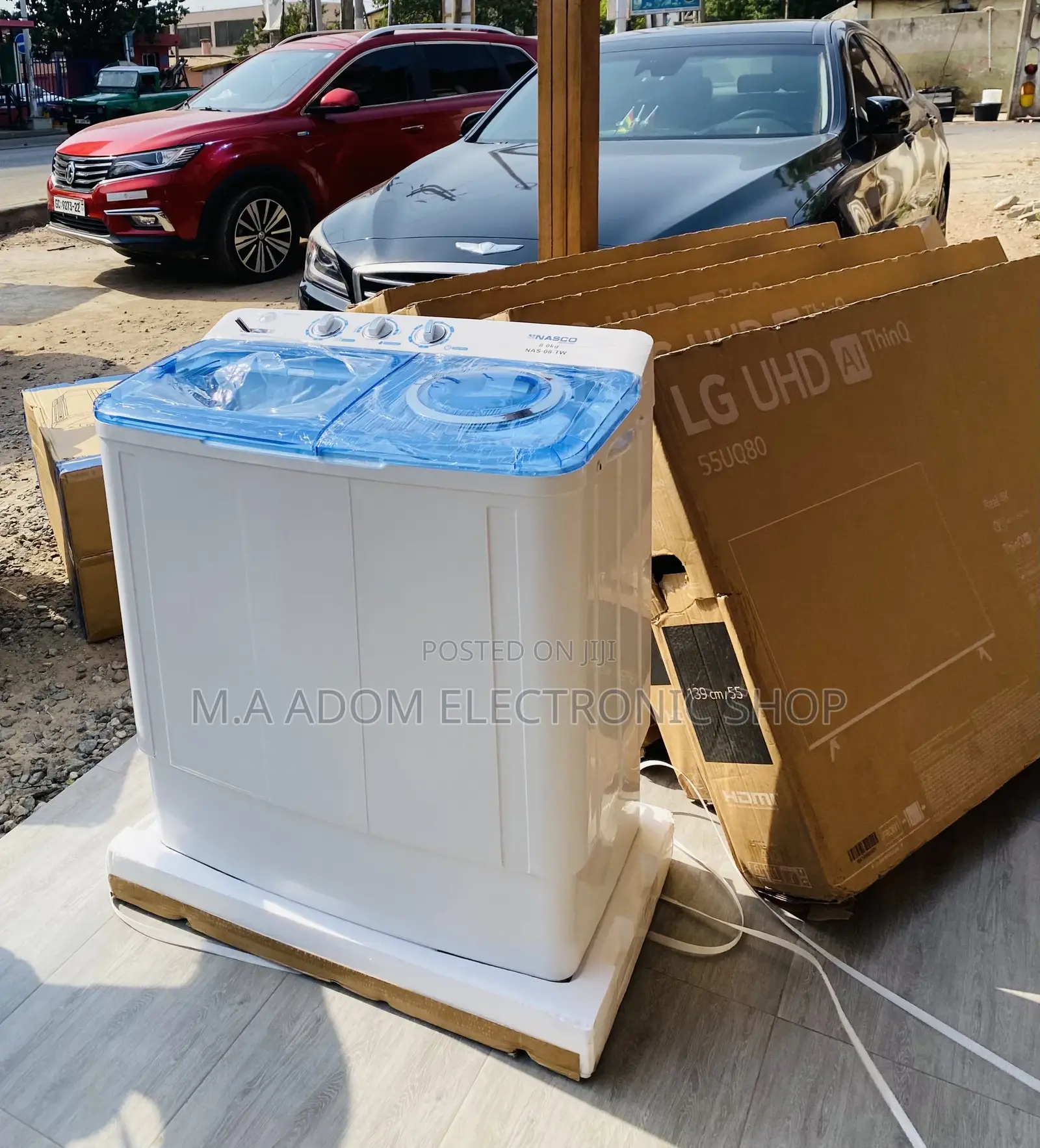Authentic Nasco 8kg Semi-Automatic Twin Tub Washing Machine.