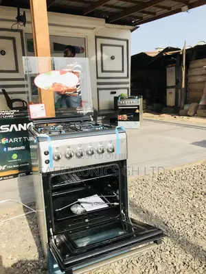 50x60 Oven With Grill Glass Lid Ferre 4 Gas Cooker Gray