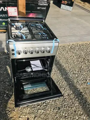 Gray 50x60 Ferre 4 Gas Cooker Oven With Grill Glass Lid