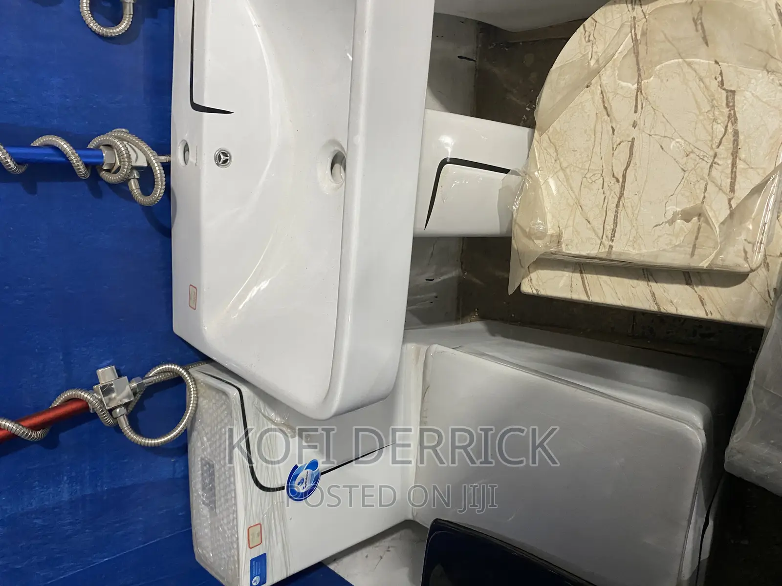 Water Closet Set (White and Black)