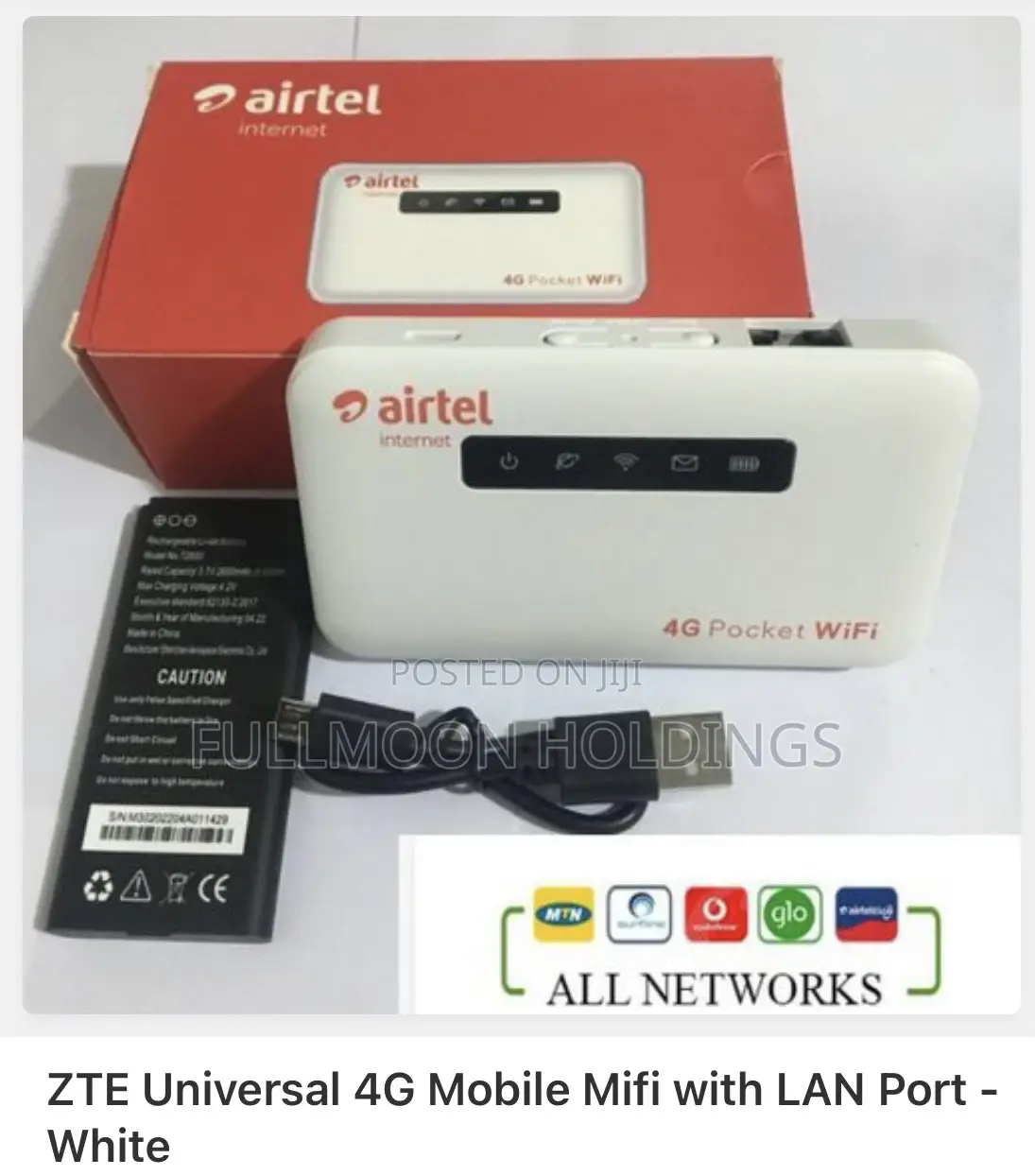 ZTE Universal 4G Mobile Mifi With LAN Port - White