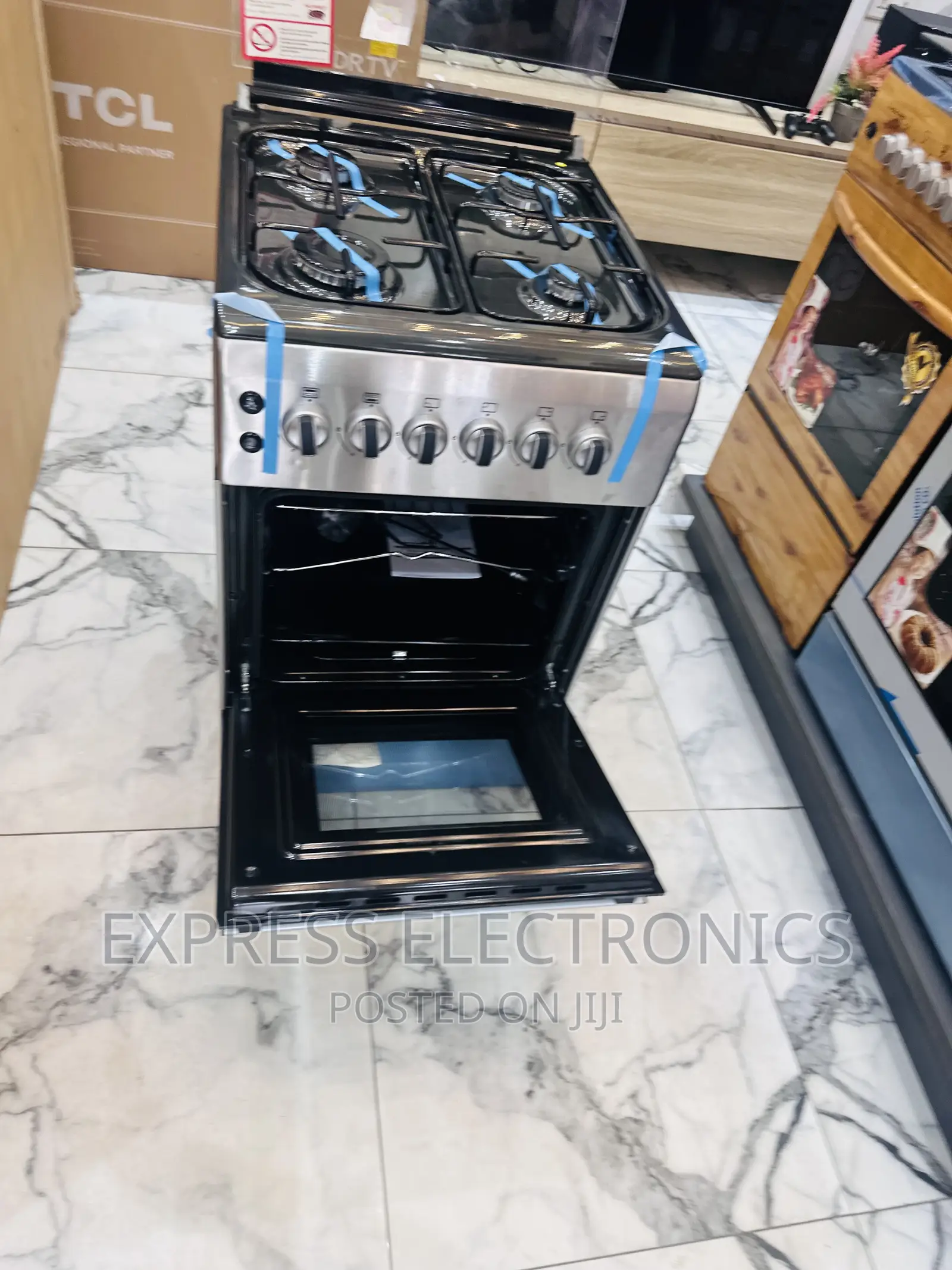 Quality Sleek Sliver New Line Stove 4b 50:60 Oven Rotisserie