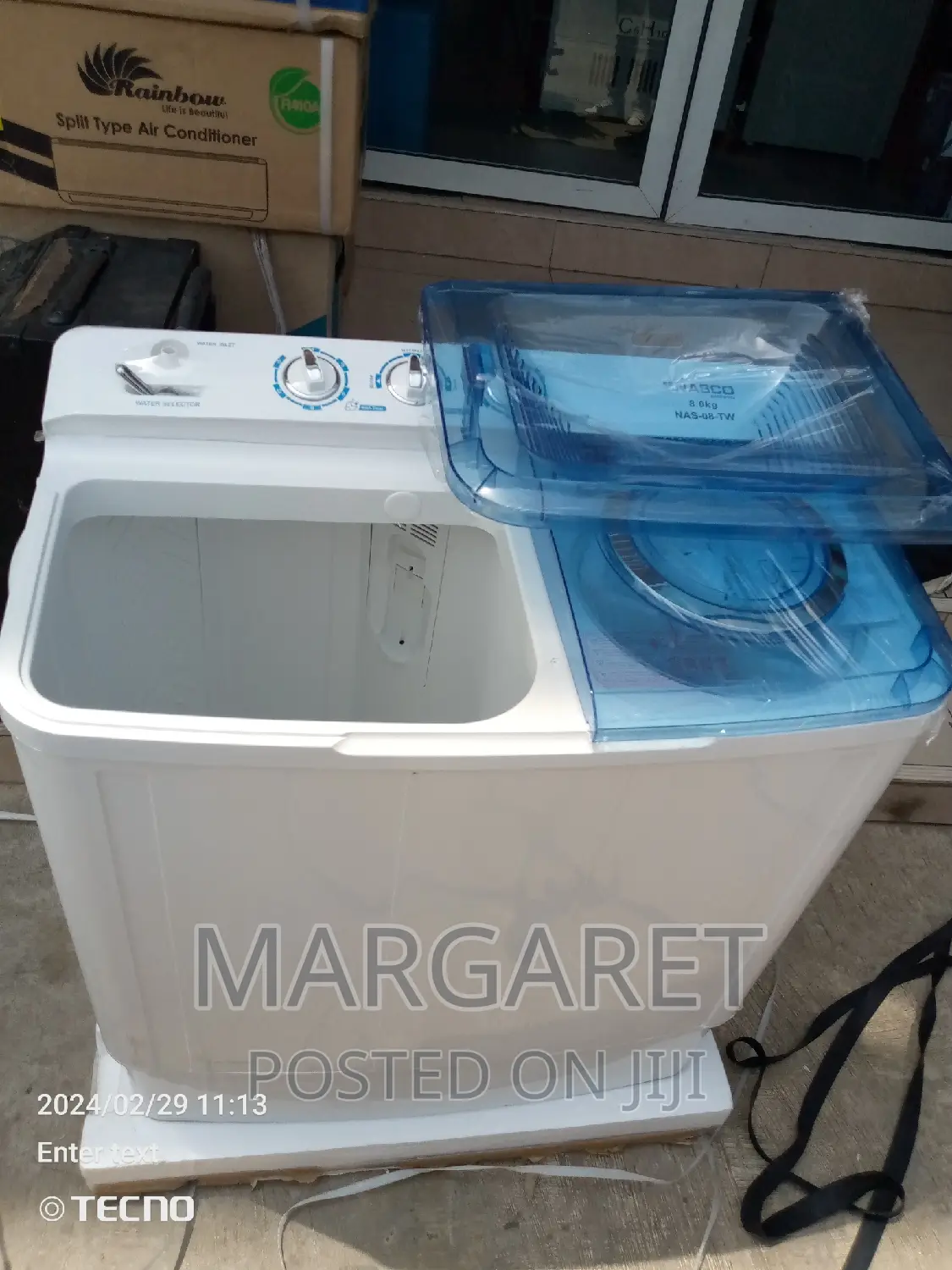 Nasco 8kg Twin Top Washing Machine Semi Automatic