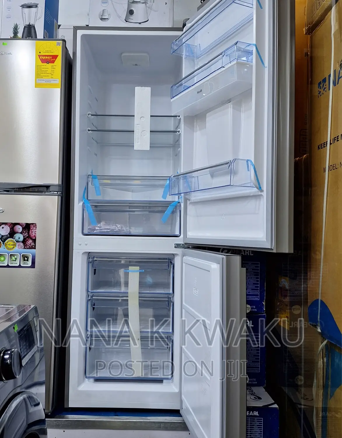 Pf400b_pearl Pf400b Double Door Fridge With Bottom Freezer