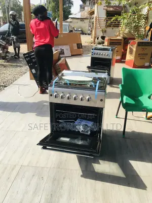  4 Gas Cooker Oven With Grill Glass Lid 60x60 Sliver Ferre