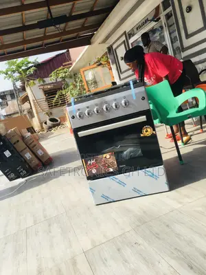 60x60 Oven With Grill 4 Gas Cooker Ferre Sliver Glass Lid