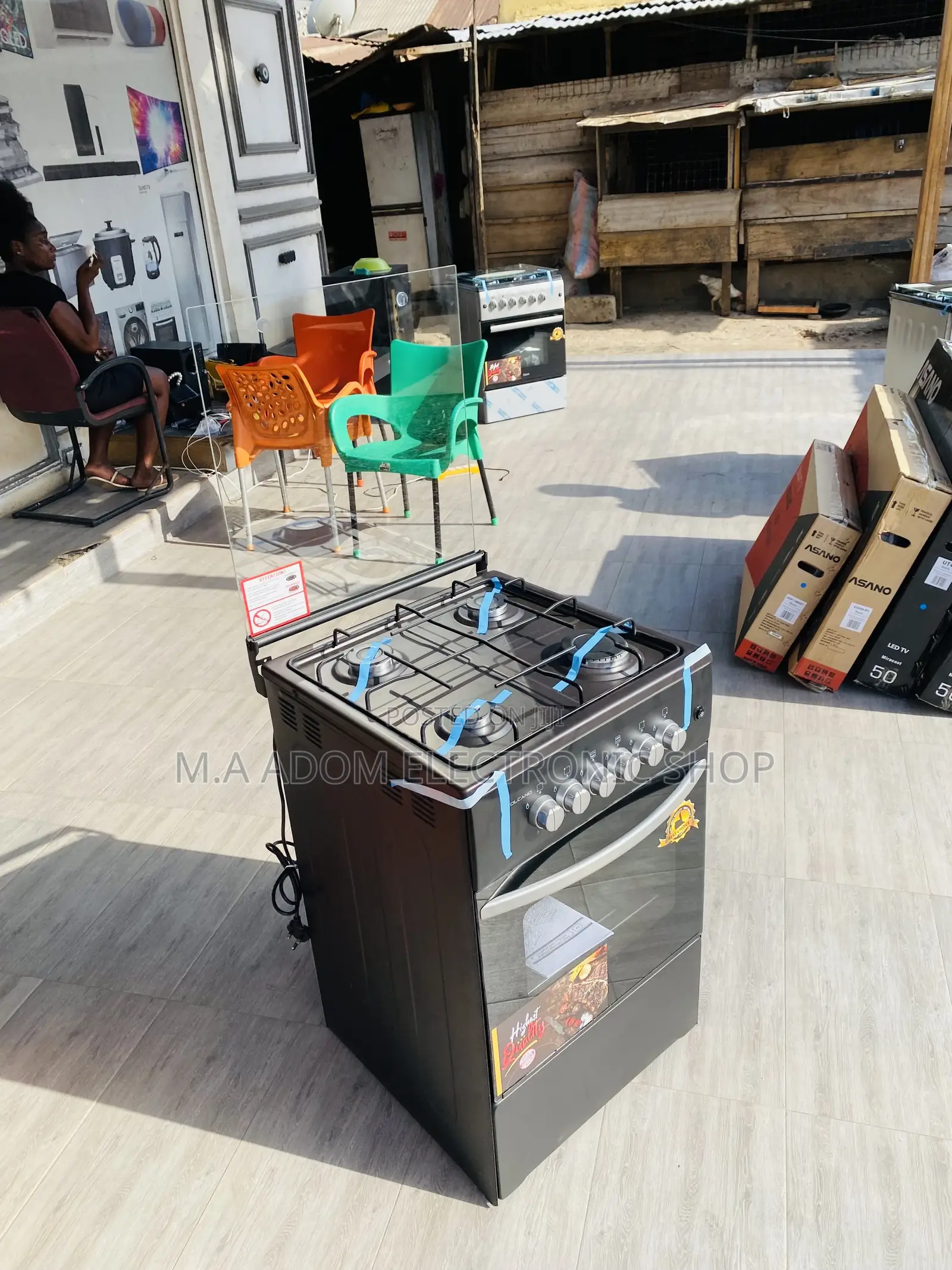 Shop Classic Volcano 50x50 4 Gas Burner + Oven(Black).