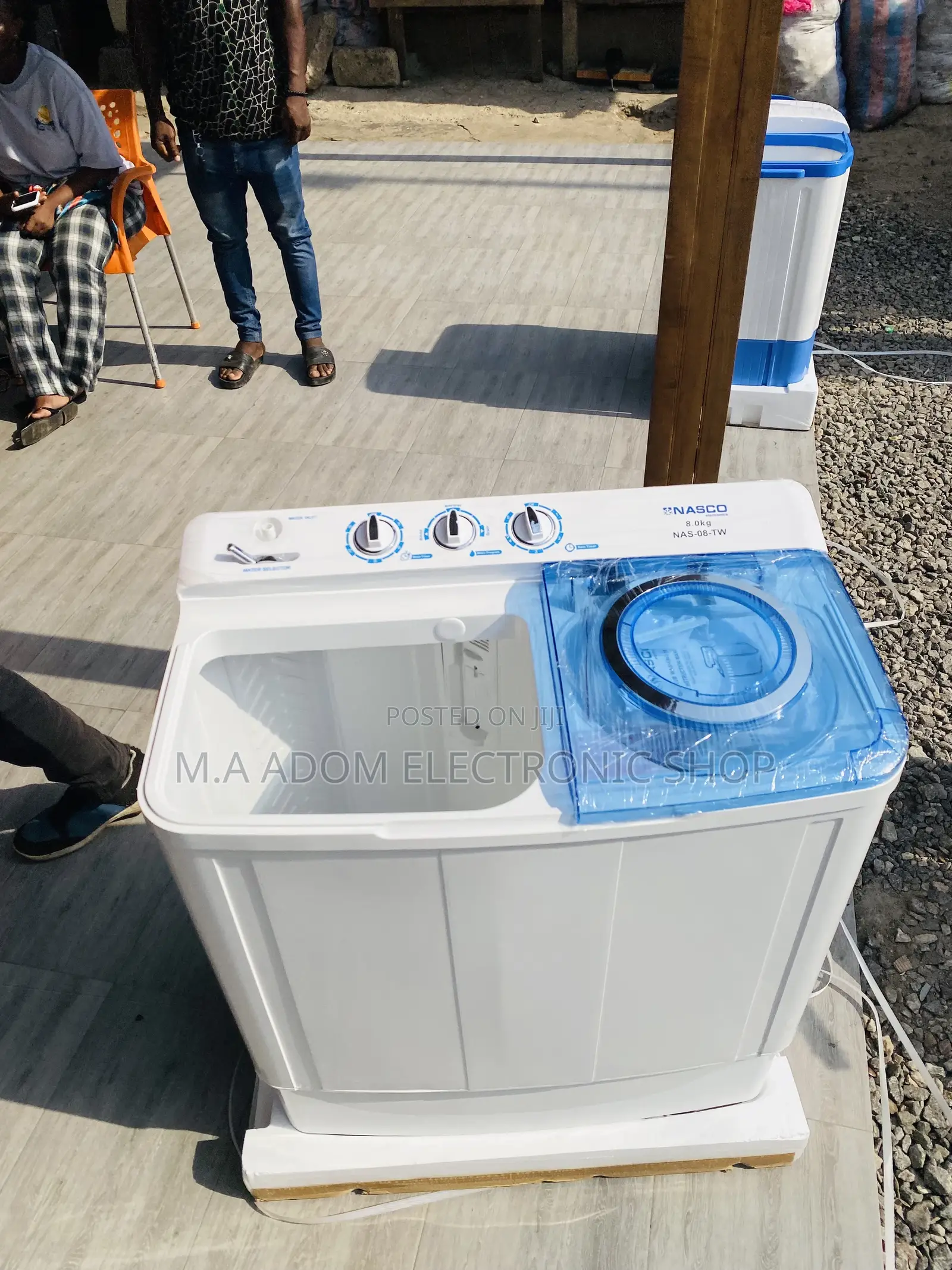 Top Load Nasco 8kg Twin Tub Electric Washing Machine.