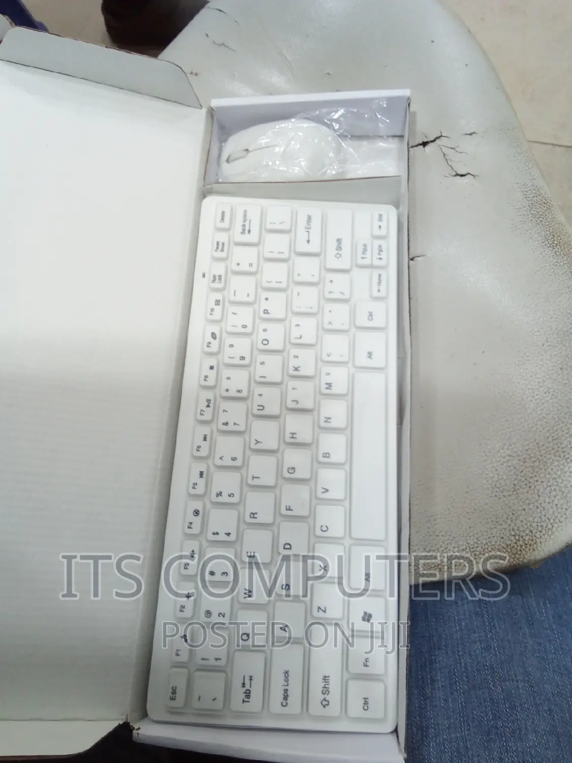 K-03 Mini Wireless Keyboard and Mouse (White and Black)