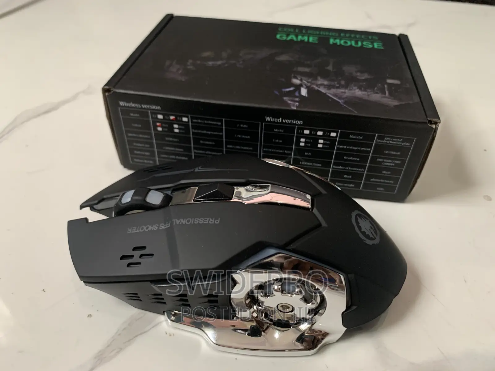 Rechargeable Silent Wireless Bluetooth Gaming Mouse RGB