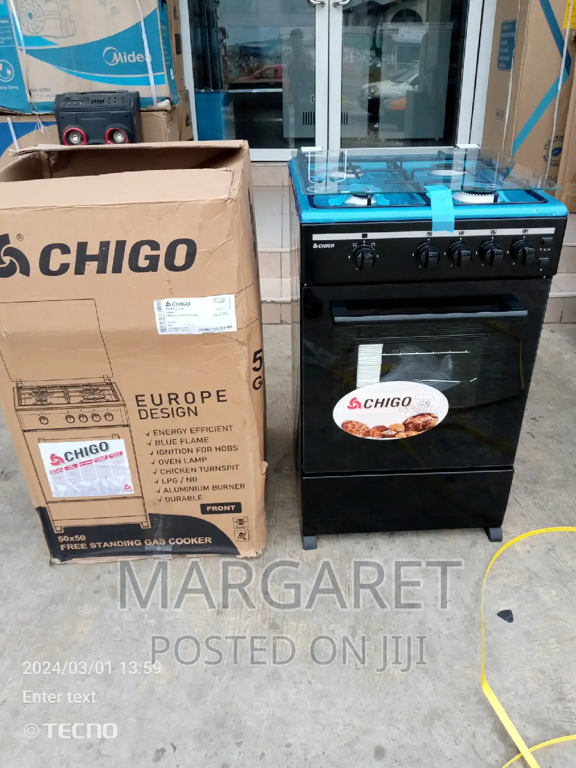Ghigo 4 Burners Gas Cooker