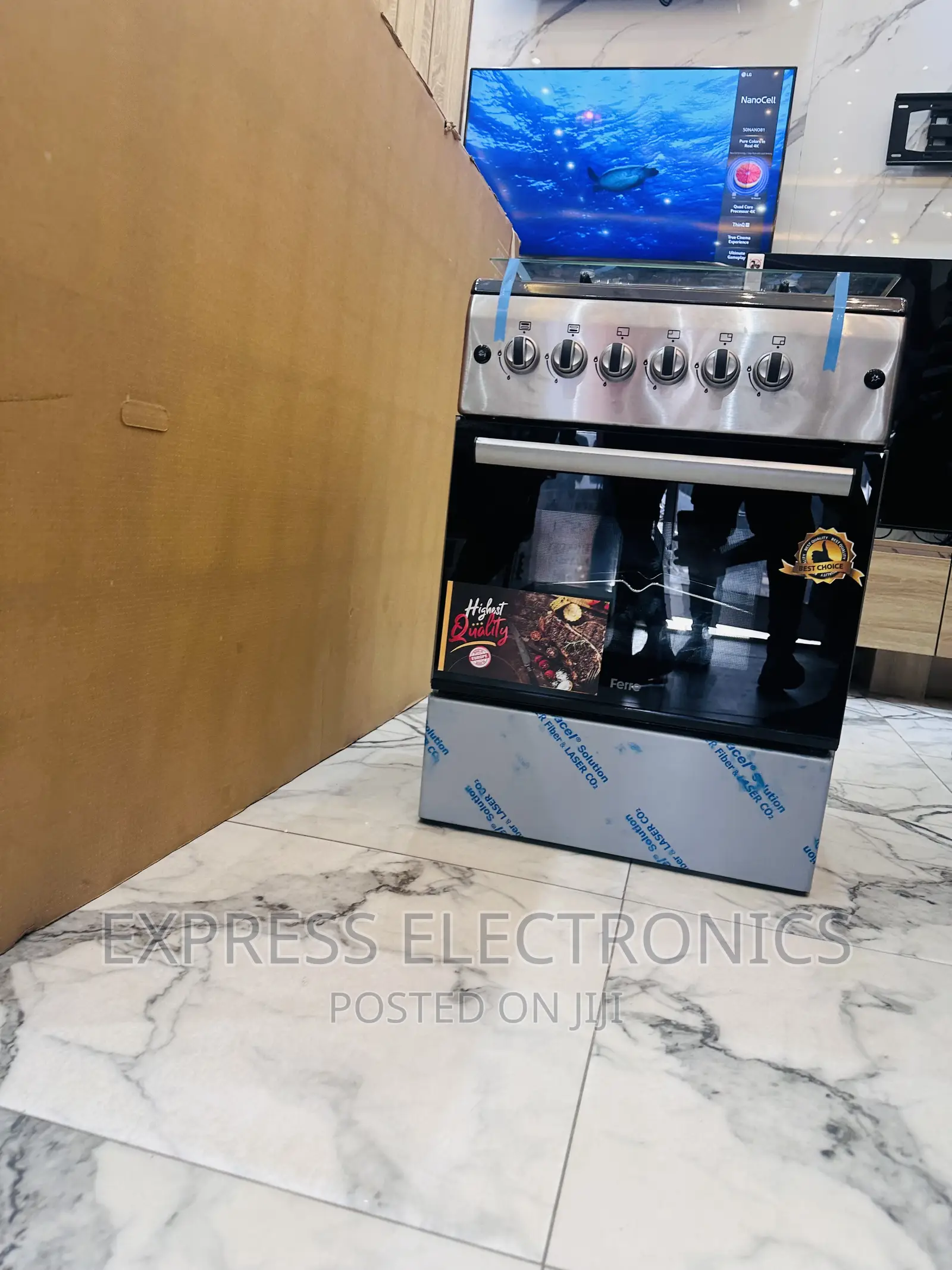Sliver Gas Cooker New Line Ferre 60/60 4burner