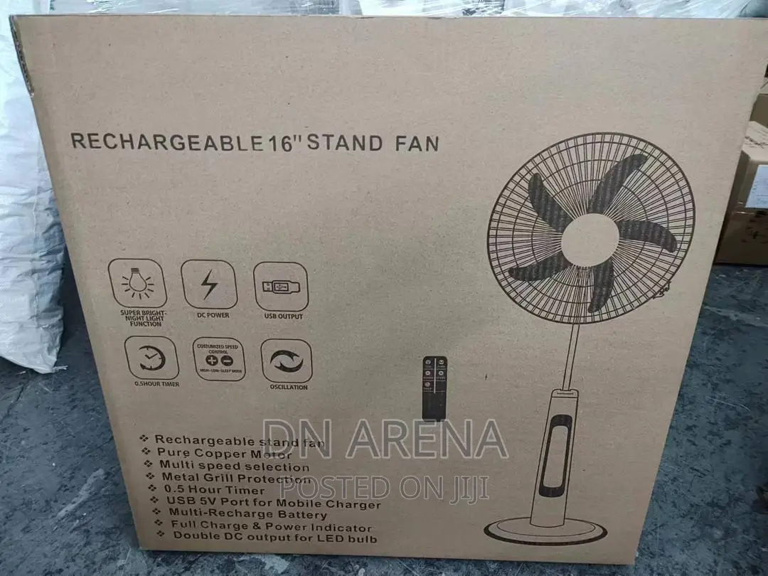 Solar / Electric Powered Rechargeable Fan With Solar Panel