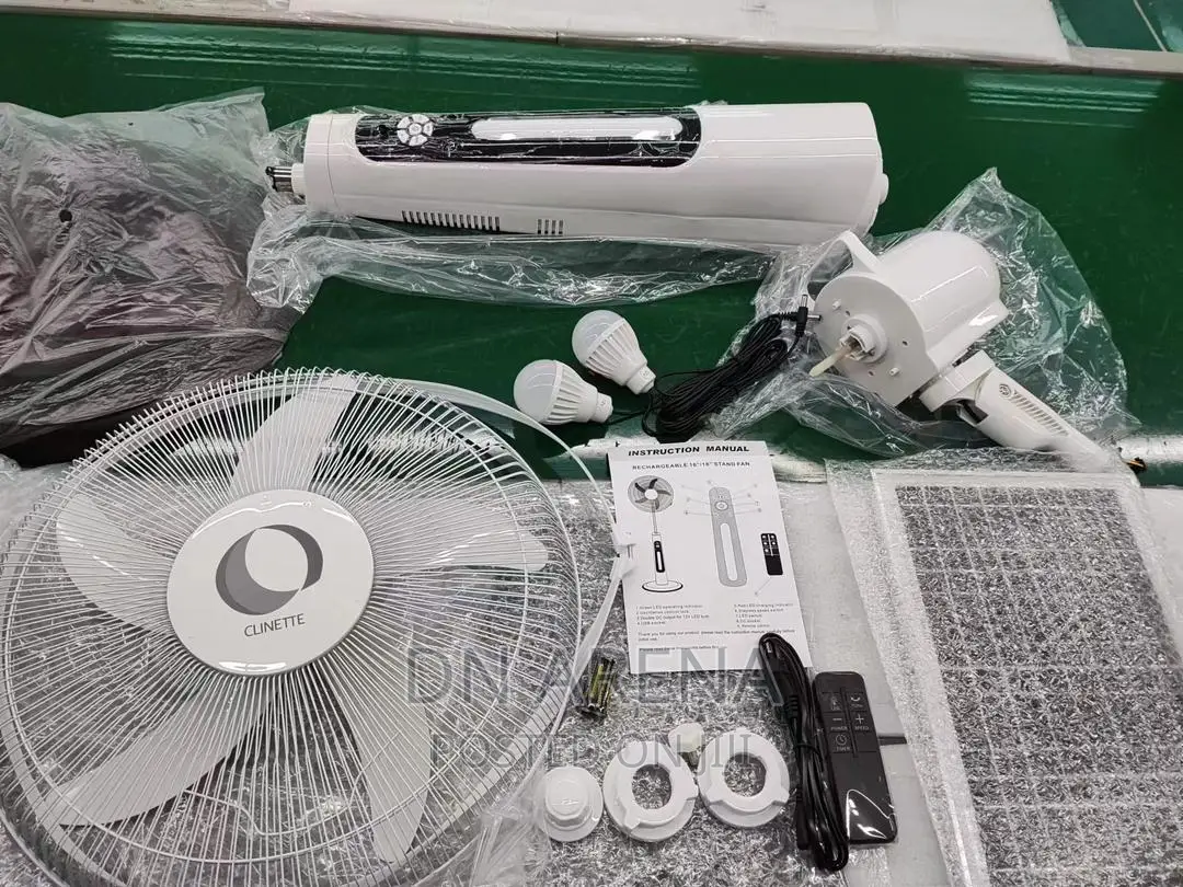 Solar / Electric Powered Rechargeable Fan With Solar Panel
