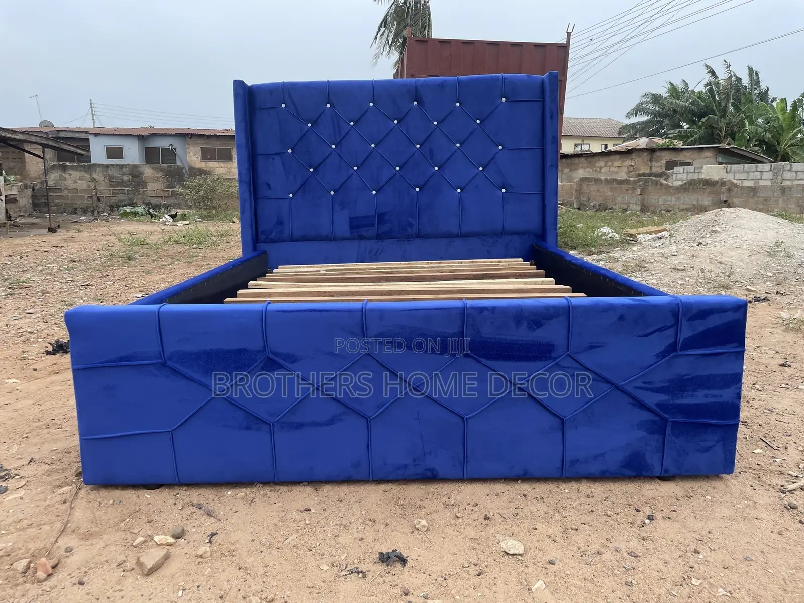 Bedframe 54x75 Double Bedframe Dark Blue