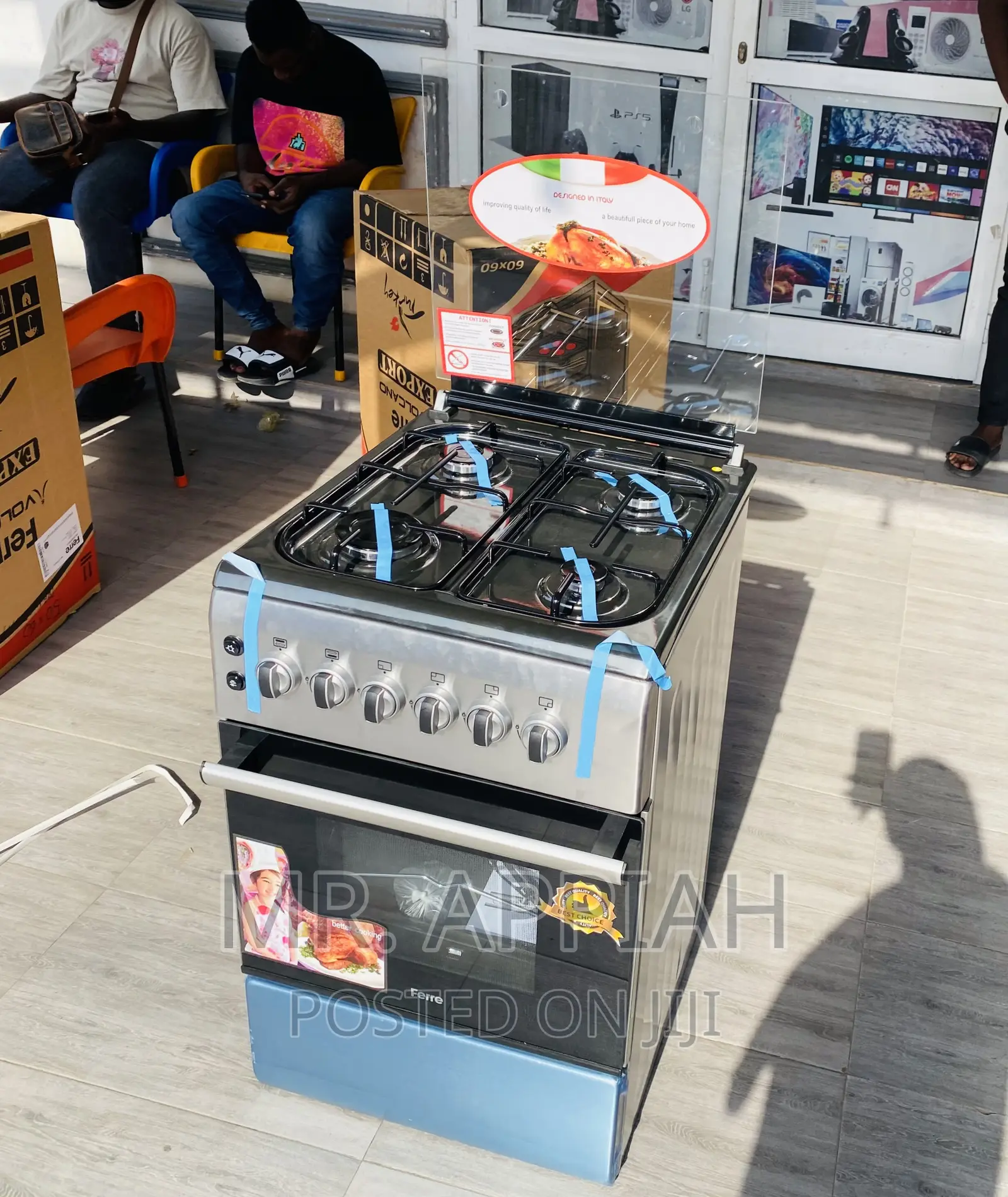 Affordable Ferre 50x60 Auto Ignition 4 Gas Burner + Oven.