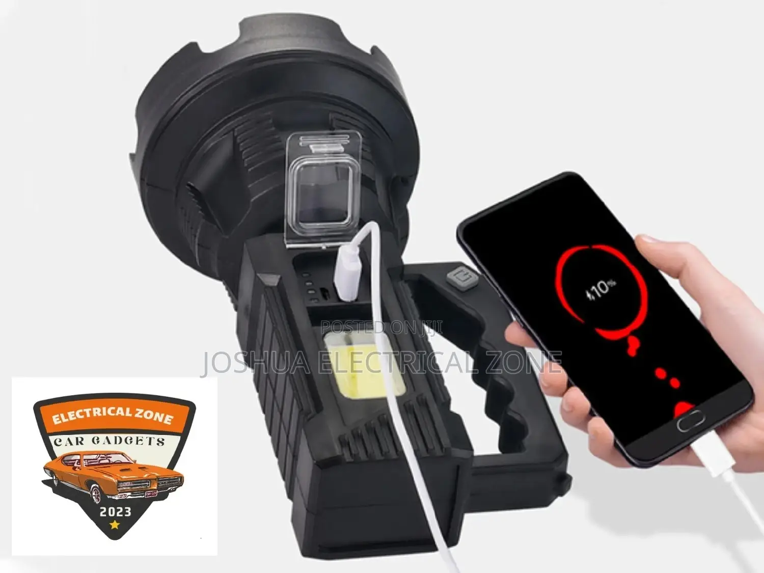 Spotlight Flashlight, Security Rechargeable High Lumens Led