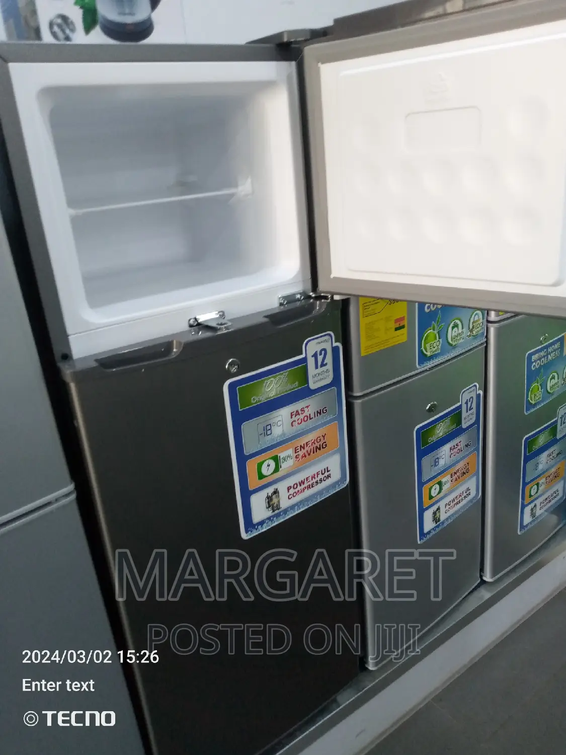 Pearl 138 Littres Double Door Fridge