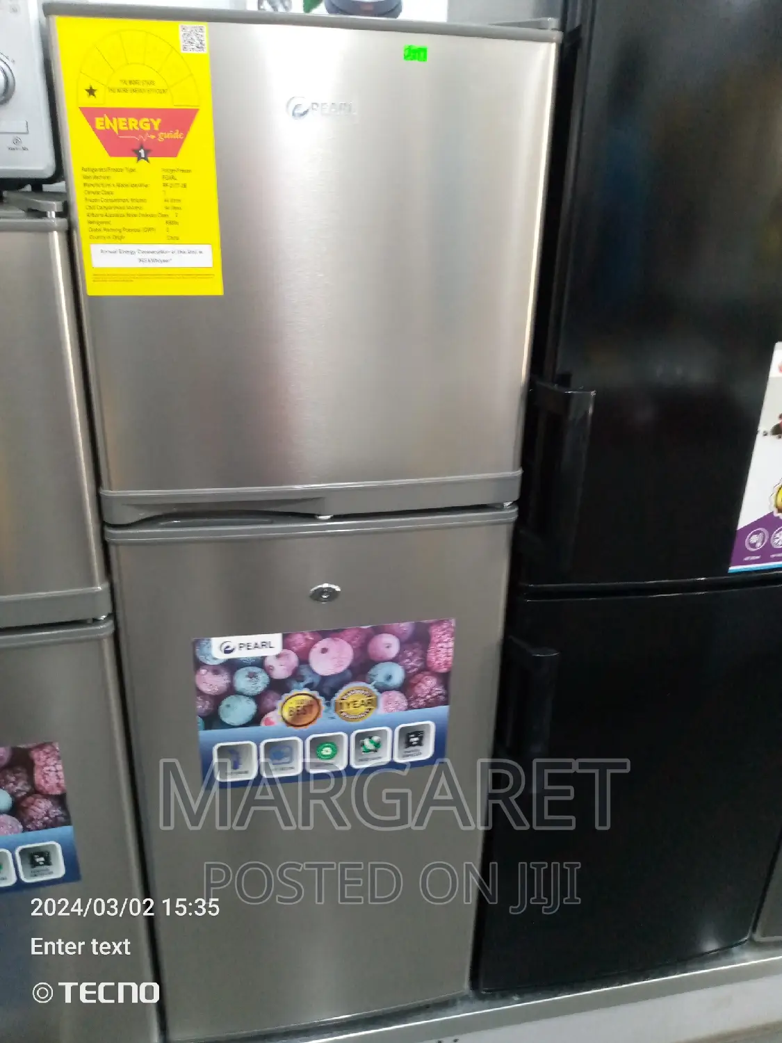 Pearl 138 Littres Double Door Fridge