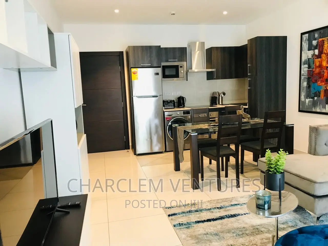 Furnished 1bdrm Apartment in Charclem Ventures, Cantonments for rent