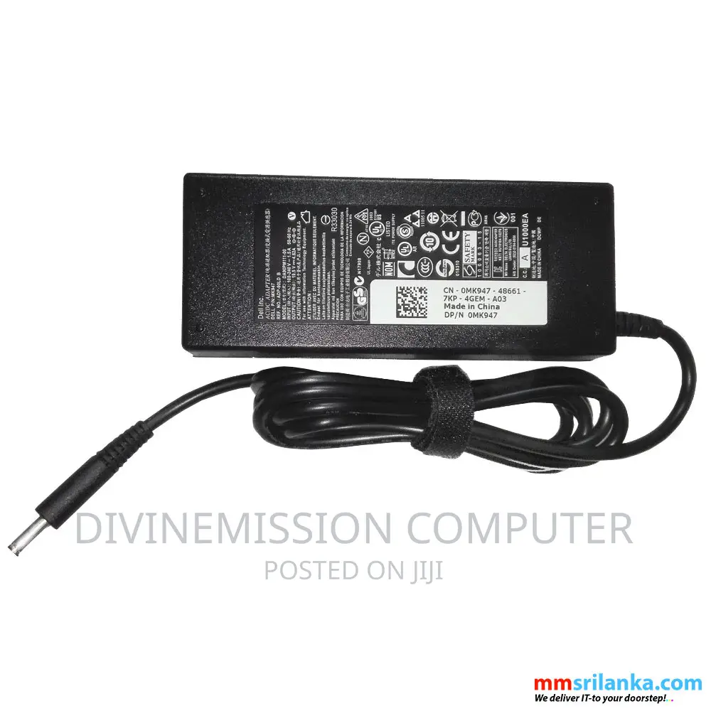 Dell Laptop Charger Small Pin Home Used 19.5v,90w