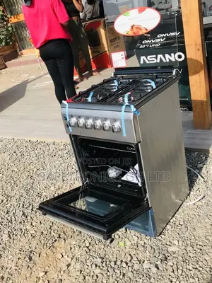 Gray Ferre 4 Gas Cooker Oven With Grill 50x60 Glass Lid