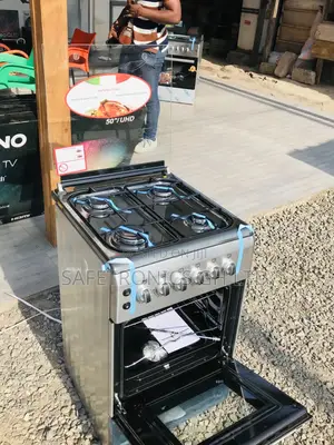 50x60 Oven With Grill Glass Lid 4 Gas Cooker Gray Ferre