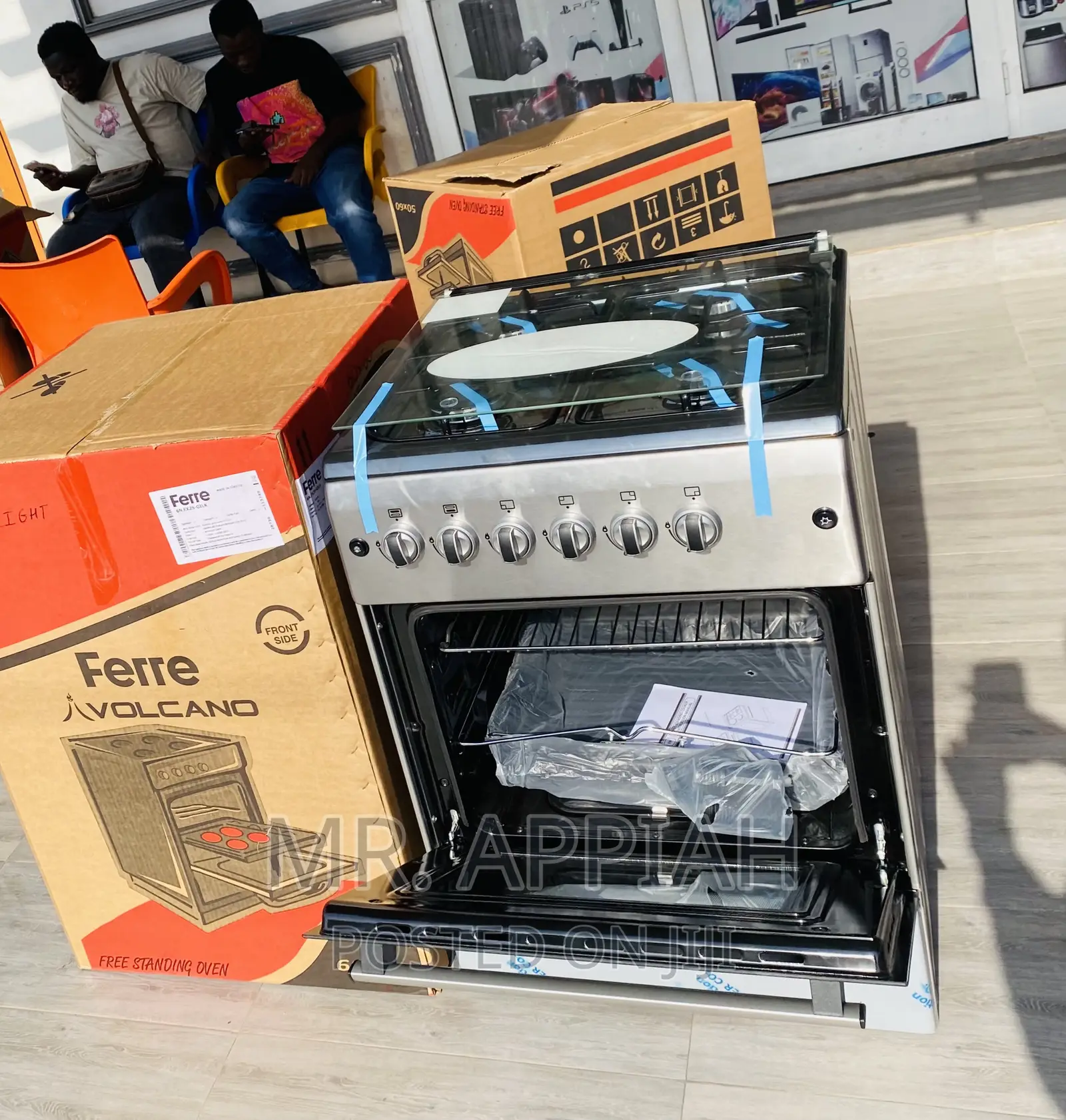Unique Design Ferre 60x60 Auto Ignition 4 Gas Burner + Oven