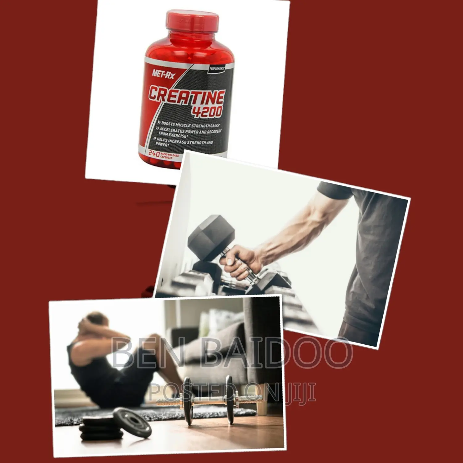 Creatine Unisex Body Build Supplement (Made in USA)