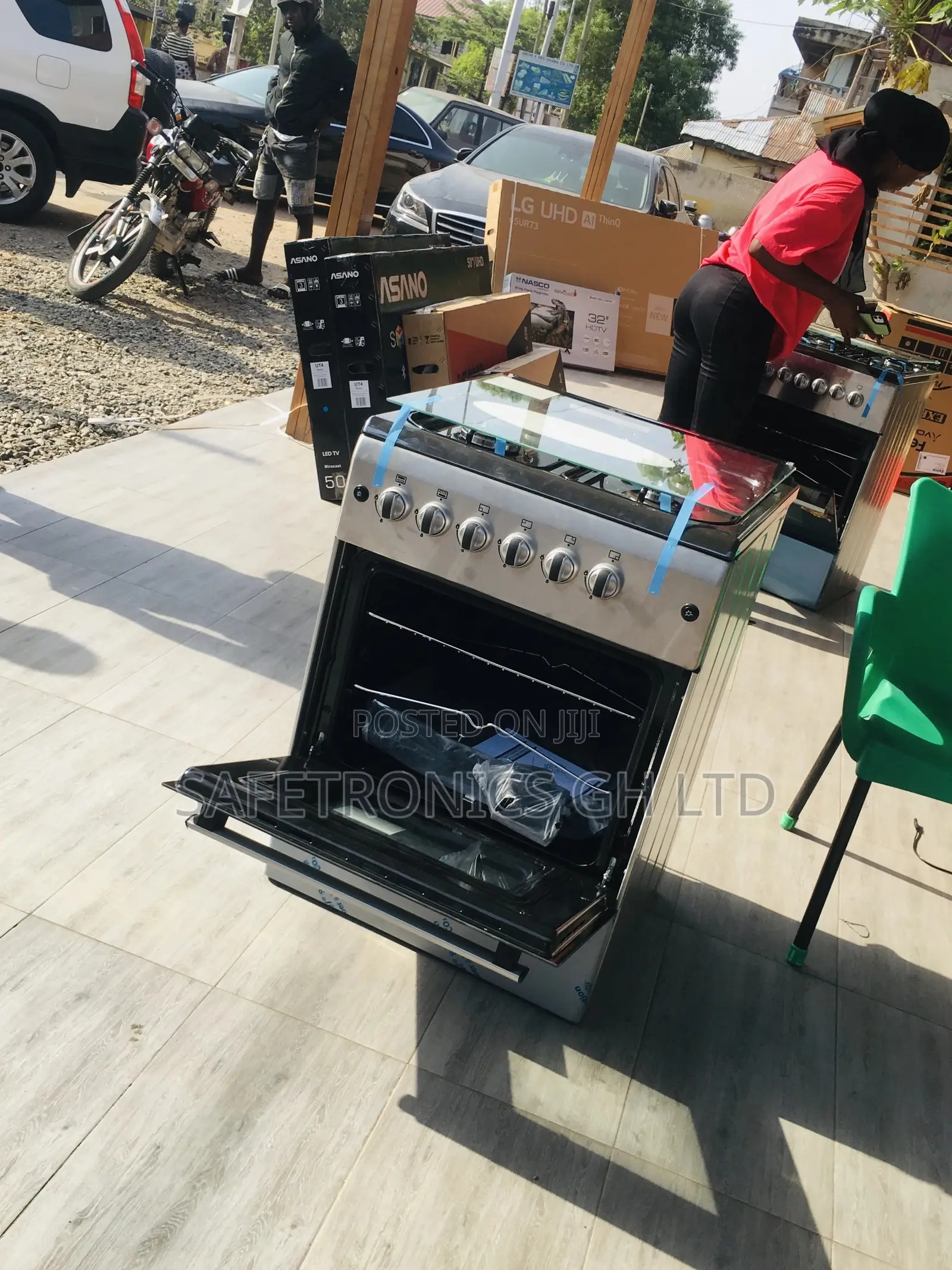 Ferre 4 Gas Cooker 60x60 Oven With Grill Gray
