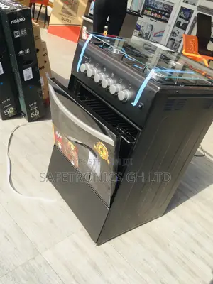 4 Gas Cooker Oven With Grill Volcano Black 50x50