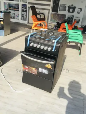 Oven With Grill Volcano Black 4 Gas Cooker 50x50