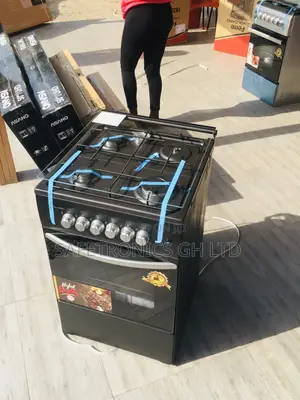 Oven With Grill 4 Gas 50x50 Black Volcano Cooker