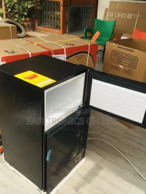 Black Pearl PF-10T Doubledoor Topfreezer Glass Fridge