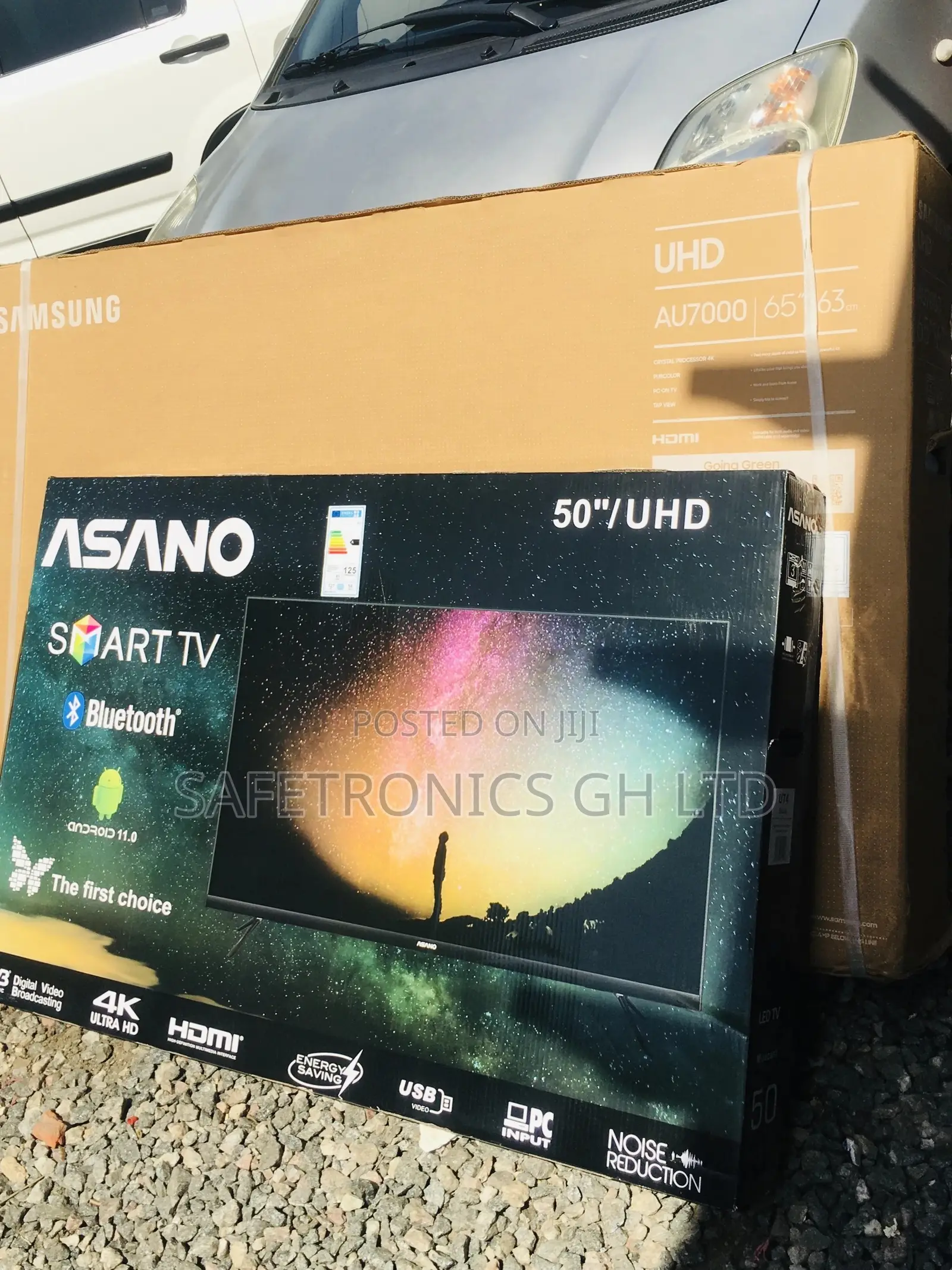 50 Inches Glossy Led Smart UHD Asano Black Electric Tv