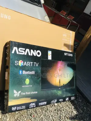 Asano Black 50 Inches Glossy Led Electric Smart UHD Tv