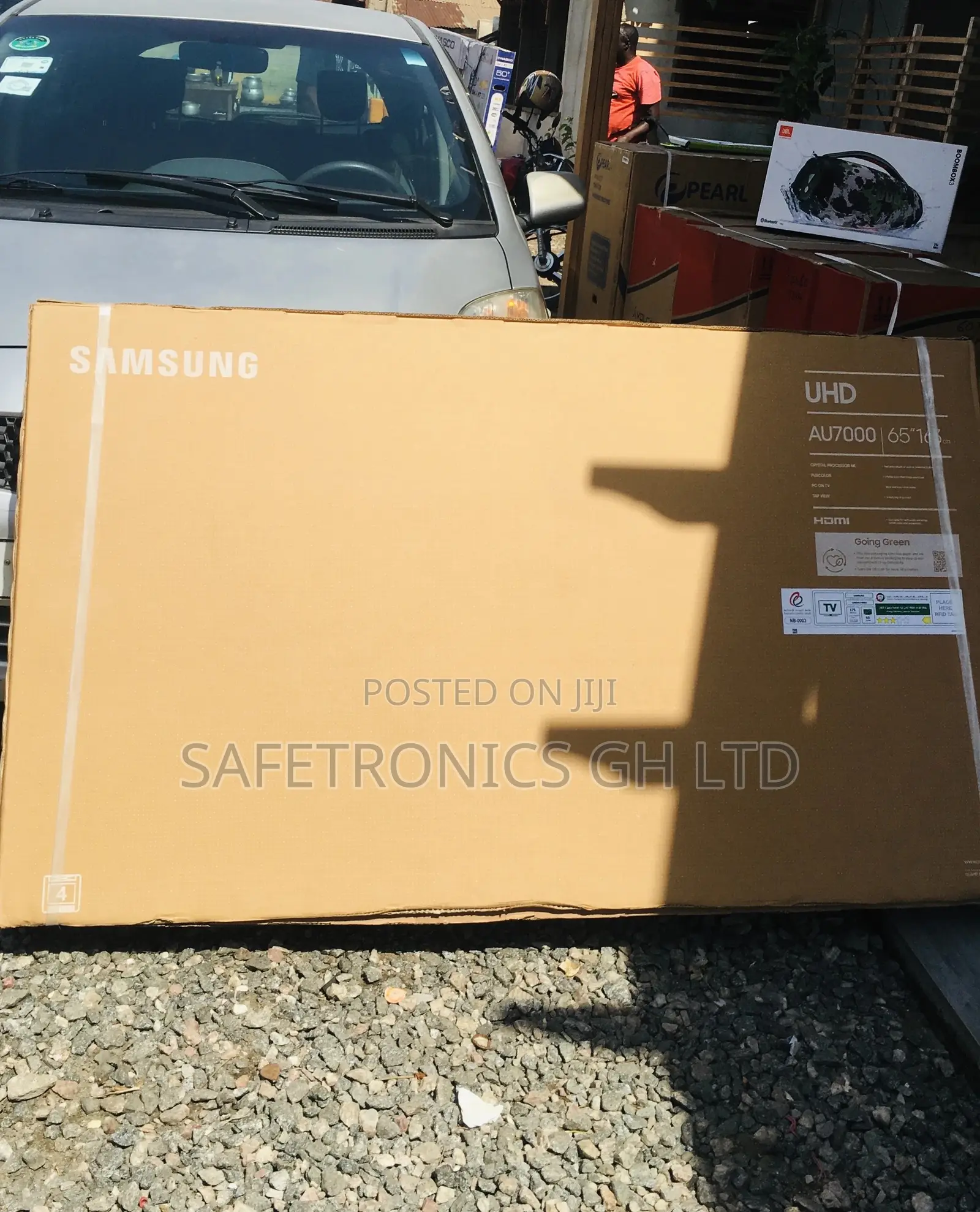 Smart Led Black Samsung Electric AU70 65 Inches Glossy Tv
