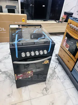 Cool  Gas Cooker Volcano Sblack 4burner 50/50